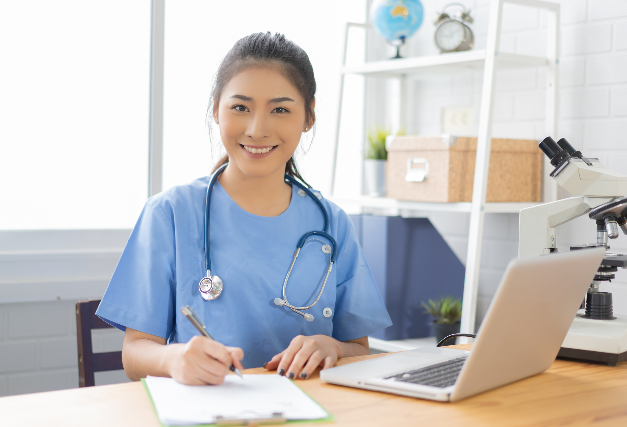 Financial Health Checkup Female female physician financial checkup